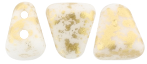 NIB-BIT 6 x 5mm (loose) : Gold Splash - White