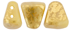 NIB-BIT 6 x 5mm (loose) : Gold Splash - Opaque Ivory