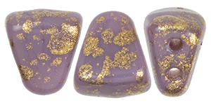 NIB-BIT 6 x 5mm (loose) : Gold Splash - Opaque Amethyst