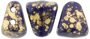 NIB-BIT 6 x 5mm (loose) : Gold Splash - Navy Blue