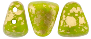 NIB-BIT 6 x 5mm (loose) : Gold Splash - Opaque Olivine