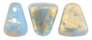 NIB-BIT 6 x 5mm (loose) : Gold Splash - Blue Turquoise