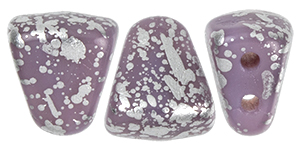 NIB-BIT 6 x 5mm (loose) : Silver Splash - Opaque Amethyst