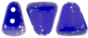 NIB-BIT 6 x 5mm (loose) : Silver Splash - Opaque Blue