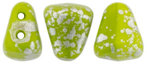 NIB-BIT 6 x 5mm (loose) : Silver Splash - Opaque Olivine