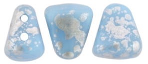 NIB-BIT 6 x 5mm (loose) : Silver Splash - Blue Turquoise