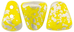 NIB-BIT 6 x 5mm (loose) : Silver Splash - Opaque Yellow