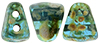 NIB-BIT 6/5mm (loose) : Opaque Aquamarine - Silver Picasso