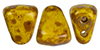 NIB-BIT 6 x 5mm (loose) : Opaque Yellow - Silver Picasso
