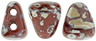 NIB-BIT 6/5mm (loose) : Opaque Red - Silver Picasso