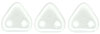 CzechMates Triangle 6mm (loose) : Pearl Coat - Snow