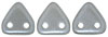 CzechMates Triangle 6mm (loose) : Pearl Coat - Silver