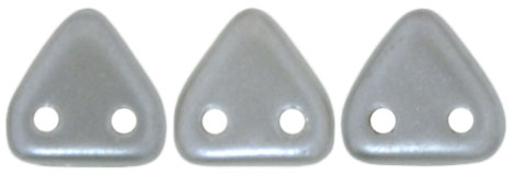 CzechMates Triangle 6mm (loose) : Pearl Coat - Silver