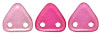 CzechMates Triangle 6mm (loose) : Halo - Madder Rose