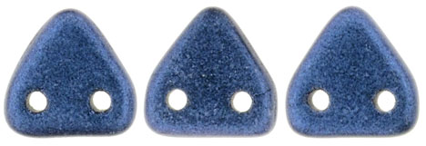 CzechMates Triangle 6mm (loose) : Metallic Suede - Blue