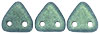 CzechMates Triangle 6mm (loose) : Metallic Suede - Lt Green