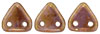 CzechMates Triangle 6mm (loose) : Luster - Rose/Gold Topaz