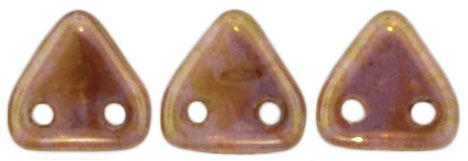CzechMates Triangle 6mm (loose) : Luster - Rose/Gold Topaz