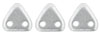 CzechMates Triangle 6mm (loose) : Matte - Metallic Silver