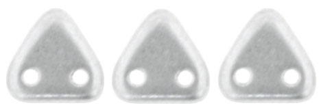 CzechMates Triangle 6mm (loose) : Matte - Metallic Silver