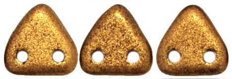 CzechMates Triangle 6mm (loose) : Matte - Metallic Goldenrod