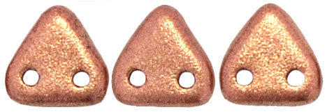 CzechMates Triangle 6mm (loose) : Matte - Metallic Copper