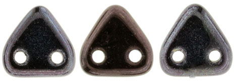 CzechMates Triangle 6mm (loose) : Luster - Metallic Amethyst Jet