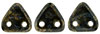 CzechMates Triangle 6mm (loose) : Jet - Bronze Picasso