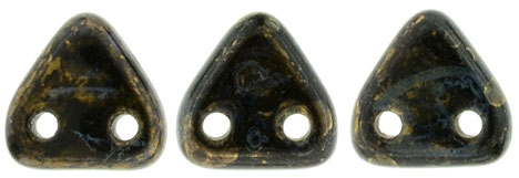 CzechMates Triangle 6mm (loose) : Jet - Bronze Picasso