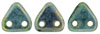 CzechMates Triangle 6mm (loose) : Luster - Transparent Gold/Turquoise
