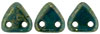 CzechMates Triangle 6mm (loose) : Persian Turquoise - Bronze Picasso