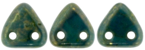 CzechMates Triangle 6mm (loose) : Persian Turquoise - Bronze Picasso