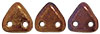 CzechMates Triangle 6mm (loose) : Opaque Red - Bronze Vega