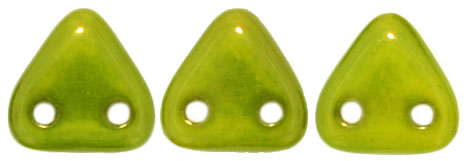 CzechMates Triangle 6mm (loose) : Silversheen - Chartreuse