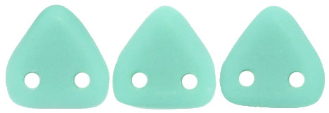 CzechMates Triangle 6mm (loose) : Matte - Opaque Turquoise