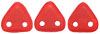 CzechMates Triangle 6mm (loose) : Matte - Opaque Red