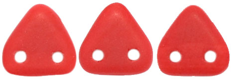 CzechMates Triangle 6mm (loose) : Matte - Opaque Red