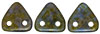 CzechMates Triangle 6mm (loose) : Sapphire - Copper Picasso