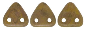 CzechMates Triangle 6mm (loose) : Chartreuse - Copper Picasso