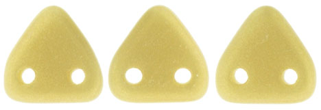 CzechMates Triangle 6mm (loose) : Sueded Gold Opaque Lt Beige