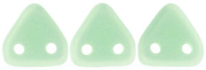 CzechMates Triangle 6mm (loose) : Sueded Gold Opaque Pale Turquoise