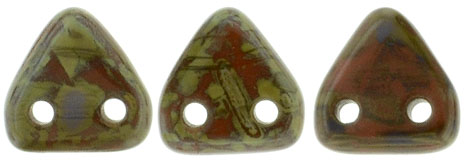 CzechMates Triangle 6mm (loose) : Opaque Umber - Picasso