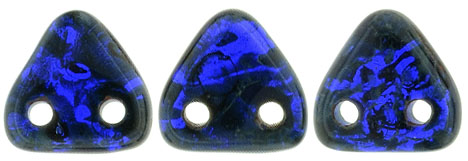 CzechMates Triangle 6mm (loose) : Cobalt - Picasso