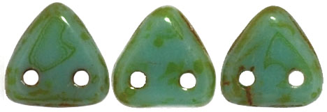 CzechMates Triangle 6mm (loose) : Turquoise - Picasso