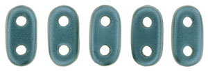 CzechMates Bar 6 x 2mm (loose) : Pearl Coat - Steel Blue