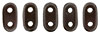 CzechMates Bar 6 x 2mm (loose) : Pearl Coat - Bistre