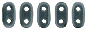 CzechMates Bar 6 x 2mm (loose) : Pearl Coat - Charcoal
