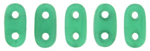 CzechMates Bar 6 x 2mm (loose) : Alabaster Malachite Green