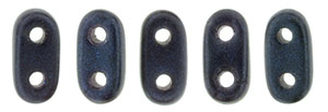 CzechMates Bar 6 x 2mm (loose) : Metallic Suede - Dk Blue