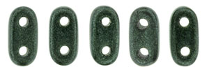 CzechMates Bar 6 x 2mm (loose) : Metallic Suede - Dk Forest